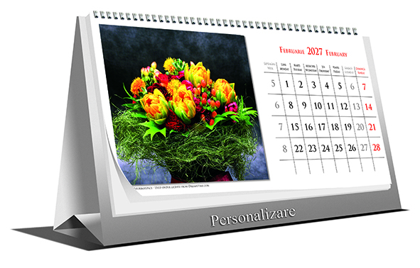 Calendar De Birou Cu Imagini 6 1 File Bouquets 2027 13