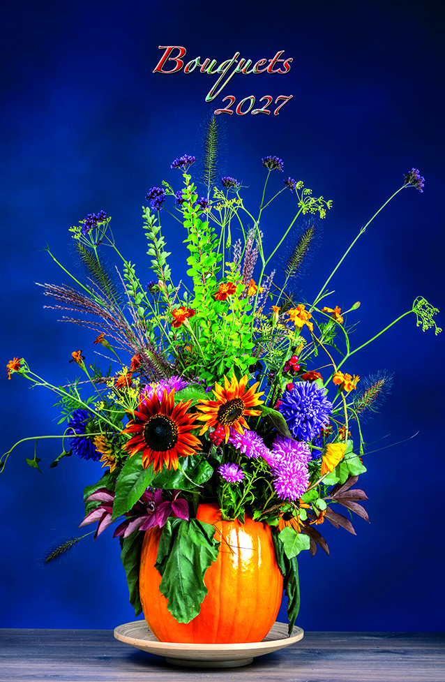 Calendar De Perete Cu Imagini 12 1 File Bouquets 2027 2