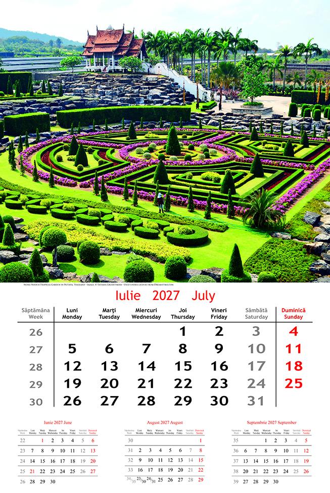 Calendar De Perete Cu Imagini 12 1 File Gardens 2027 48