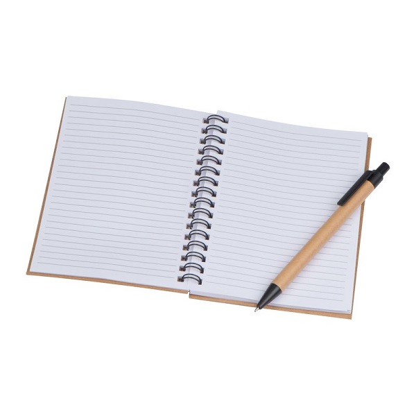 Bloc notes A6 si pix carton reciclat Keystone PC101976 - imagine 2