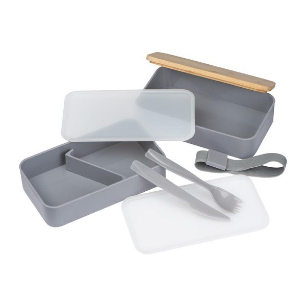 Cutie alimente pranz 2 compartimente si set tacamuri 1200 ml Pescara PC102531 - imagine 7