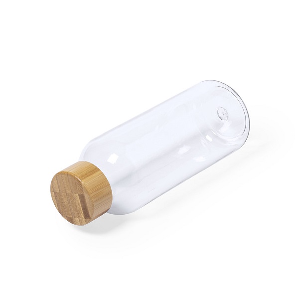 Sticla de baut din plastic RPET capac bambus 600 ml Solarix PC721945 - imagine 3