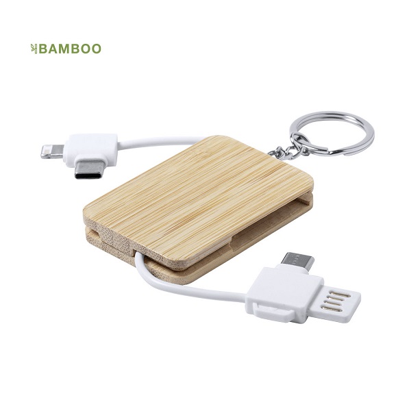 Breloc Bambus Cu 4 Conectori Usb Rusell Pc722043 2
