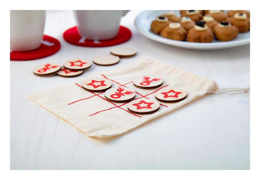 Joc din lemn Tic-Tac-Toe (X si 0) motive Craciun OXO Xmas PC716432 - imagine 3
