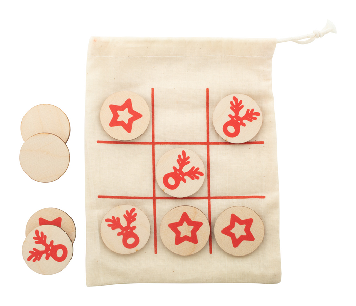 Joc din lemn Tic-Tac-Toe (X si 0) motive Craciun OXO Xmas PC716432 - imagine 2