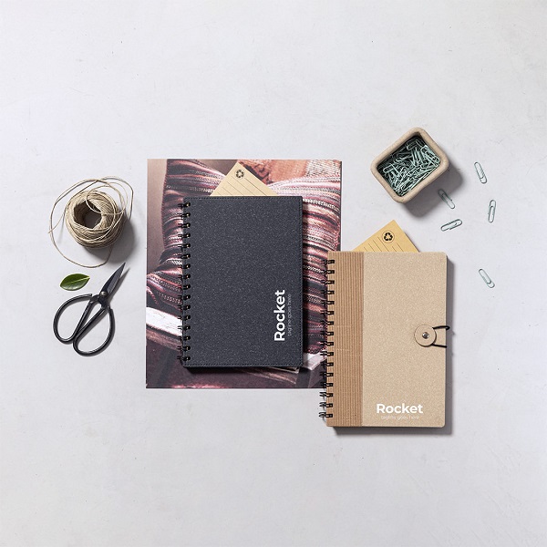 Bloc notes A5 coperta carton reciclat Idina PC501246 - imagine 6