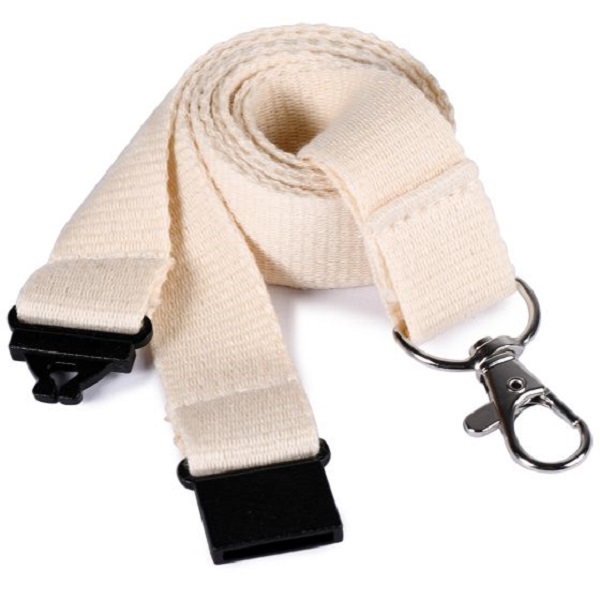 Snur ecuson lanyard din bumbac organic 2 cm PCE14284 - imagine 2