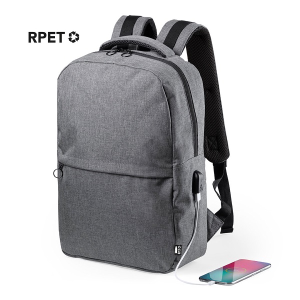 Rucsac Laptop Din Poliester Rpet Cu Port Usb Pc721548