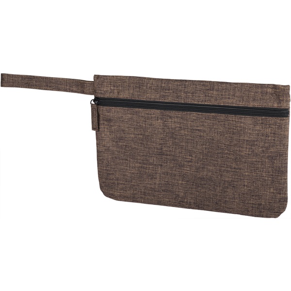 Port documente calatorie din PVC si poliester cu aspect melanj PCQ24394 - imagine 2