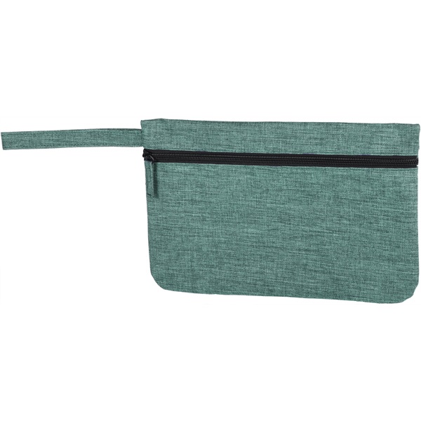 Port documente calatorie din PVC si poliester cu aspect melanj PCQ24394 - imagine 4