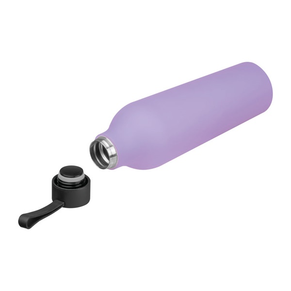 Sticla de baut metalica cu pereti dubli si aspect cauciucat 750 ml Denis PC683890 - imagine 2