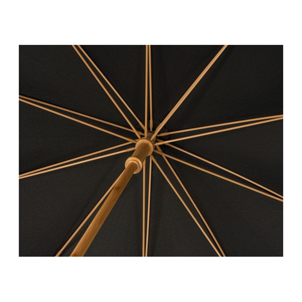 Umbrela manuala antivant din poliester RPET cu maner din bambus 105 cm Leni PC644257 - imagine 2
