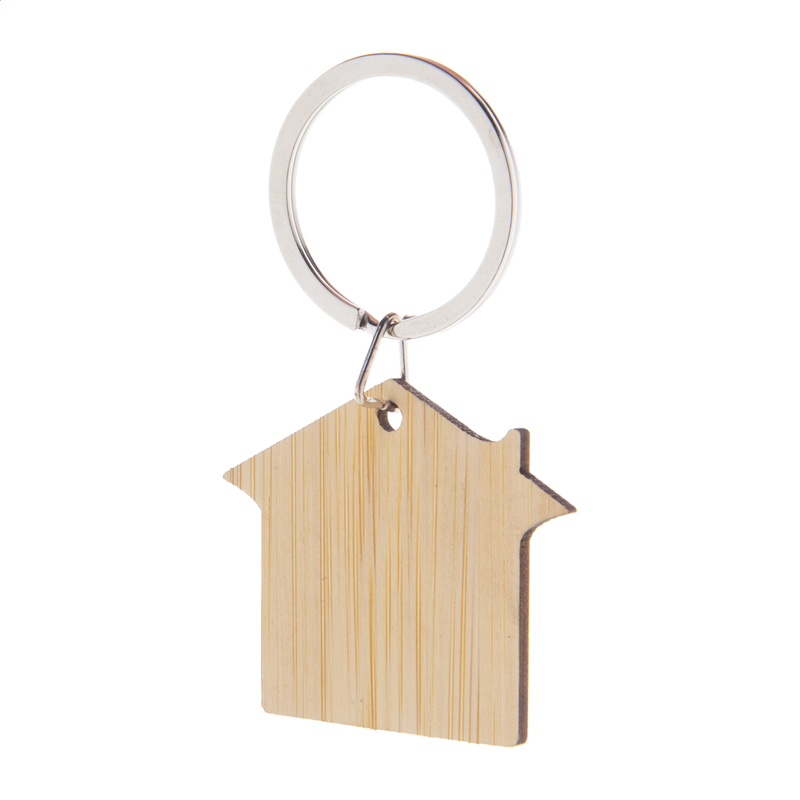 Breloc Din Bambus Forma Casa Boohom Pc874024 Q