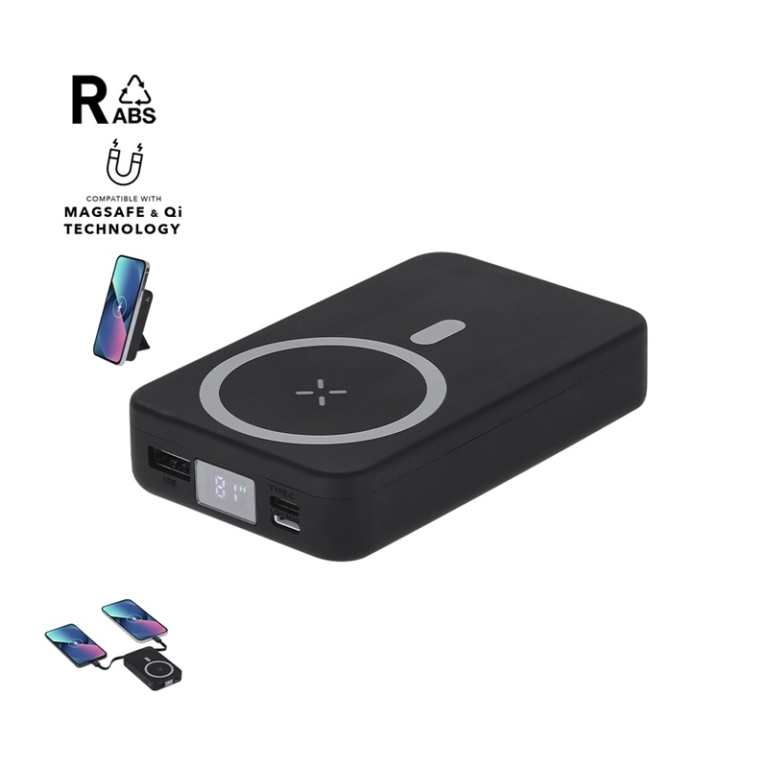 Baterie Externa Magnetica 10000 Mah Cu 4 Porturi Usb Plastic Rabs Granzax Pc522266