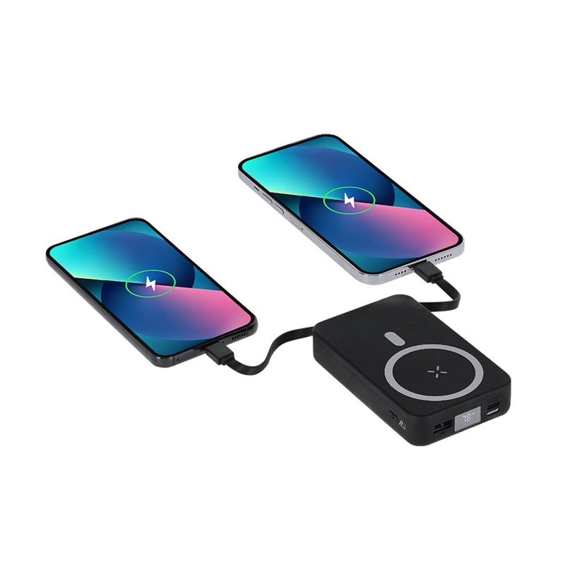 Baterie Externa Magnetica 10000 Mah Cu 4 Porturi Usb Plastic Rabs Granzax Pc522266 G